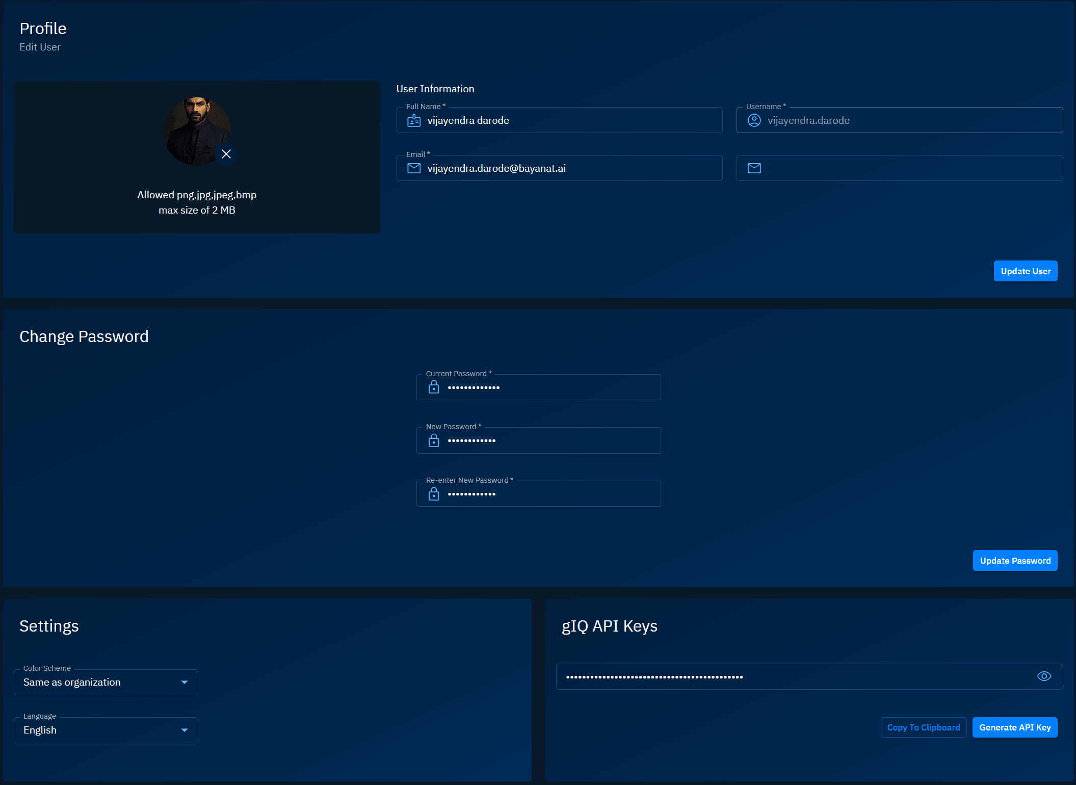 Changing Color Scheme