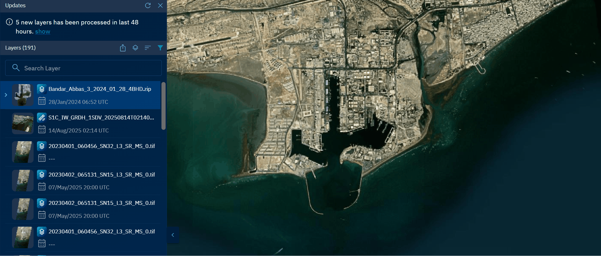 Adding Layers to Workspace