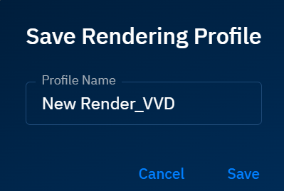 Creating Rendering Profile