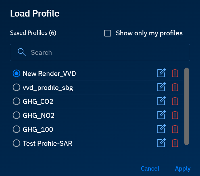Loading Rendering Profile
