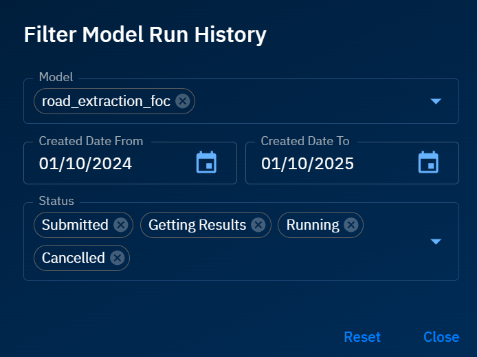 Viewing AI Model Run History