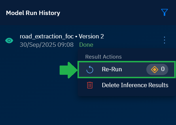 Viewing AI Model Run History