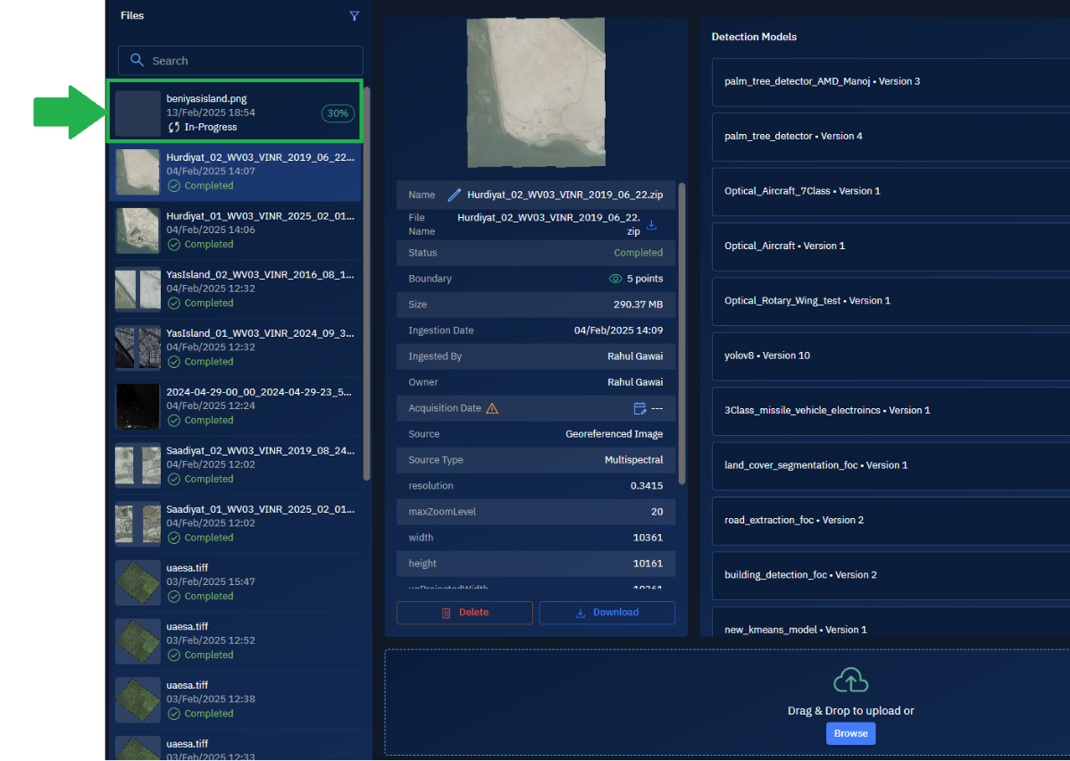 View Progress in File Manager
