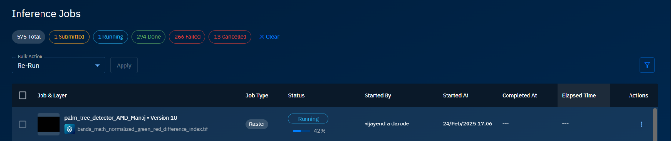 Rerunning Individual Jobs