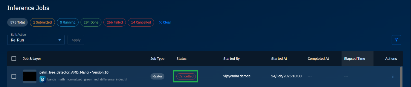 Rerunning Individual Jobs