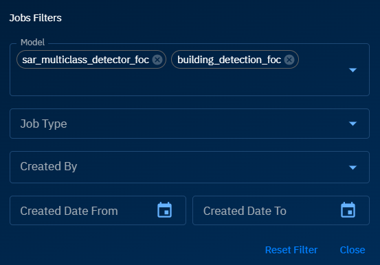 Filtering Inference Jobs