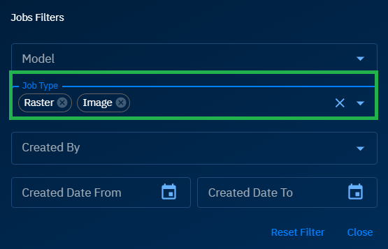 Filtering Inference Jobs