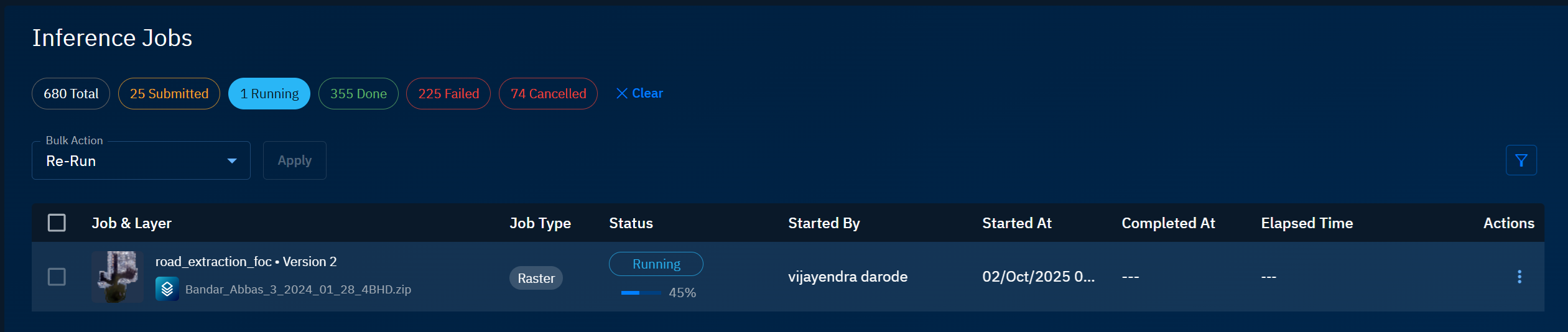 Rerunning Multiple Jobs