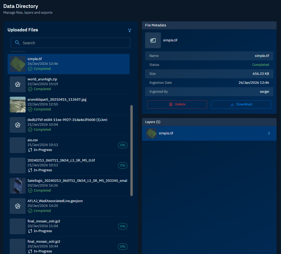 Deleting Uploaded Files