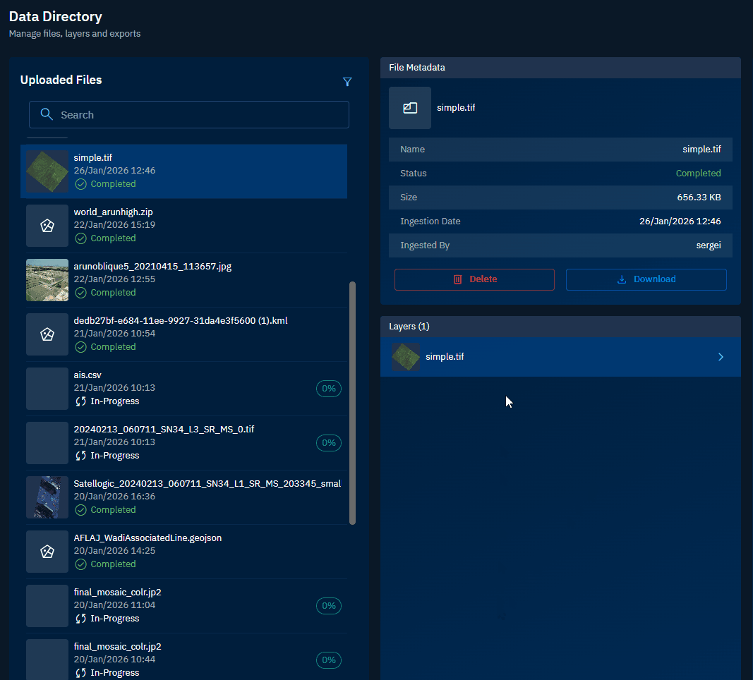 Deleting Uploaded Files