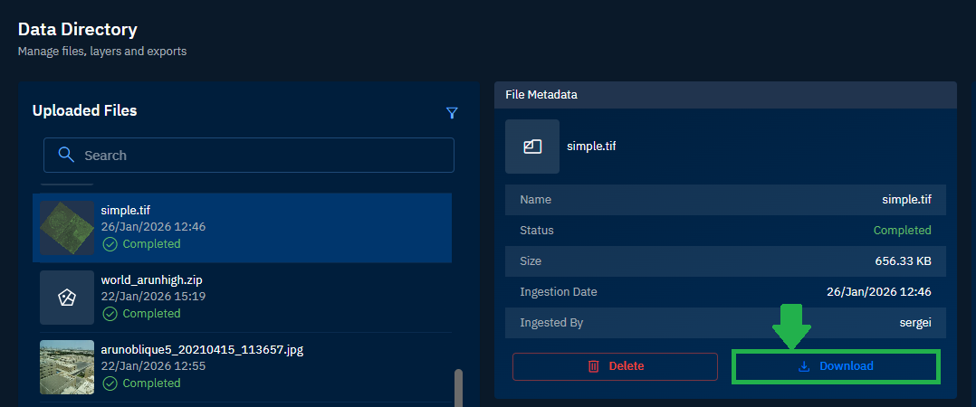 Downloading Uploaded Files
