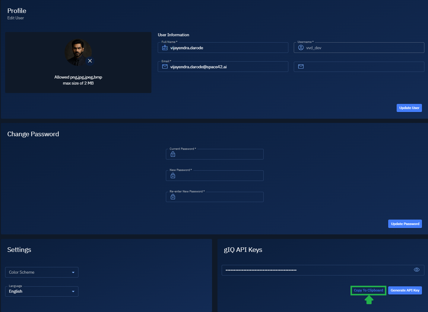 Accessing Authentication Key