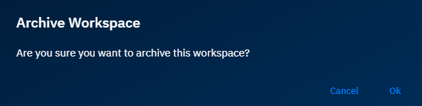 Archiving Workspaces